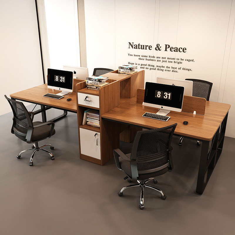 Office desk employee station furniture set simple modern screen partition 2 four person seat partition workstations staff desks