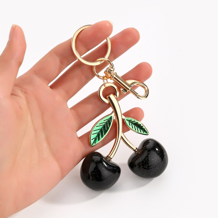 Women's Gender Resin Cherry Bag Pendant Keychain Bag Charms