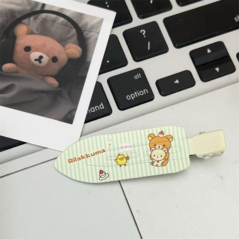 卡通甜美轻松熊发夹可爱萌趣小清新鸭嘴夹卡通刘海夹侧边夹发饰|undefined