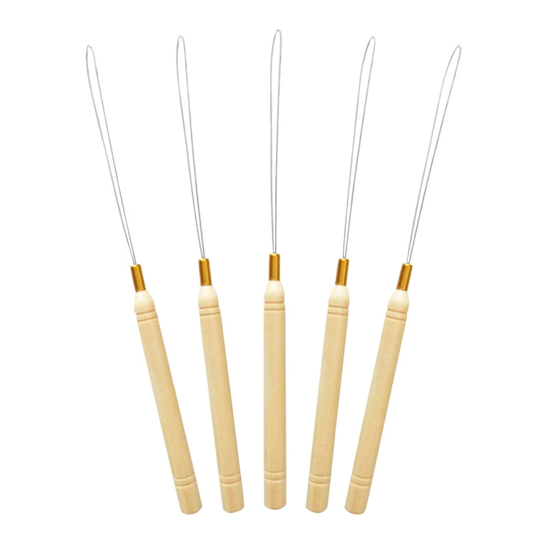 Бамбуковая ручка для удаления волос тафтинговый Нитевдеватель устройство для заправки нитей игла устройство для наращивания волос устройство для бисероплетения парик вязание крючком