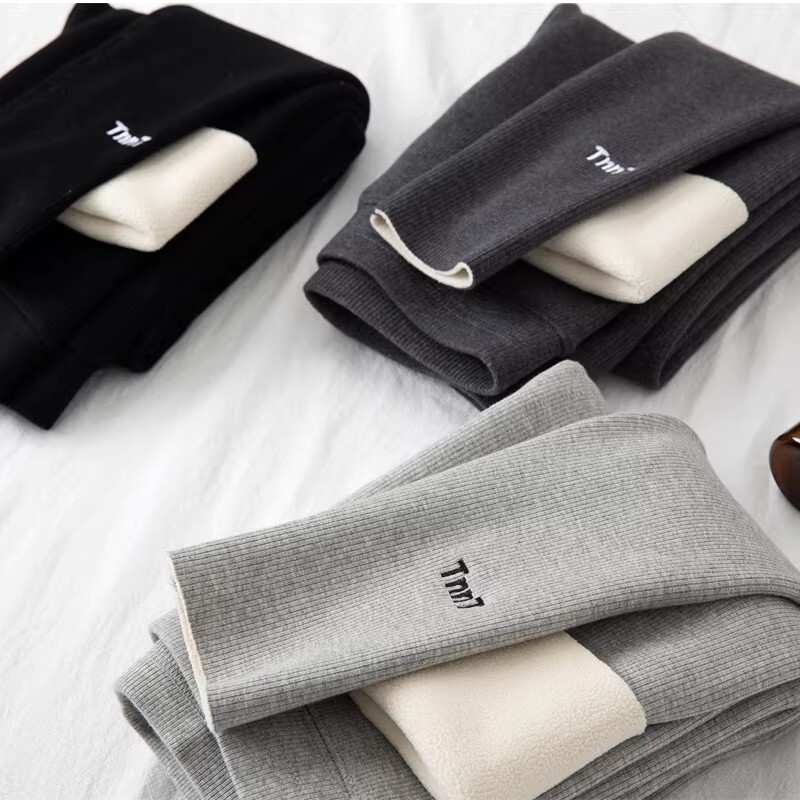 Spring and Autumn Plus Size High-Waisted Ribbed Leggings for Women, Elastic Sports Yoga Pants, Soft Daily Casual Wear Women's Trousers Spring and Autumn Plus Size High-Waisted Ribbed Leggings for Women, Elastic Sports Yoga Pants, Soft Daily Casual Wear Women's Trousers