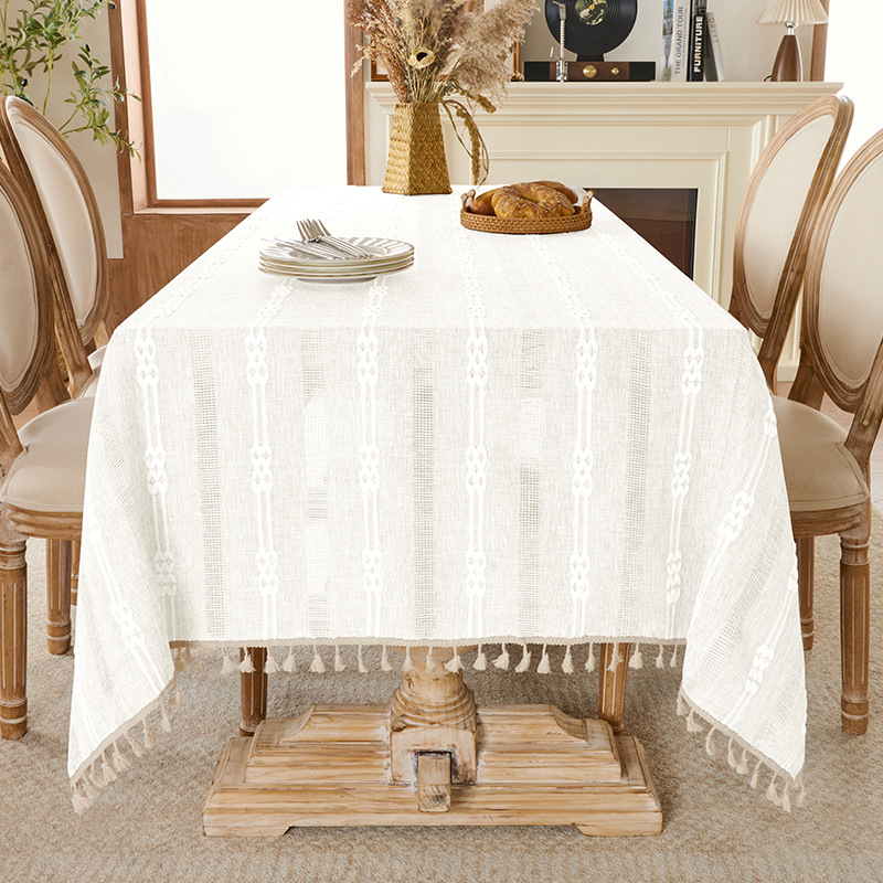 2025 nuevo hueco Jacquard simple mesa de comedor doméstico antideslizante desgaste toallas de mesa de té fábrica directa
