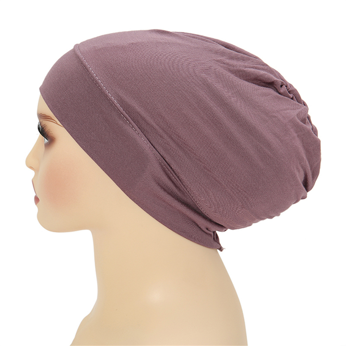 Neuer elastischer Stoff-Stirn-Indianerhut, Modal-Turban-Hut, muslimischer Base-Hut, fertig auf Lager_voghion.com