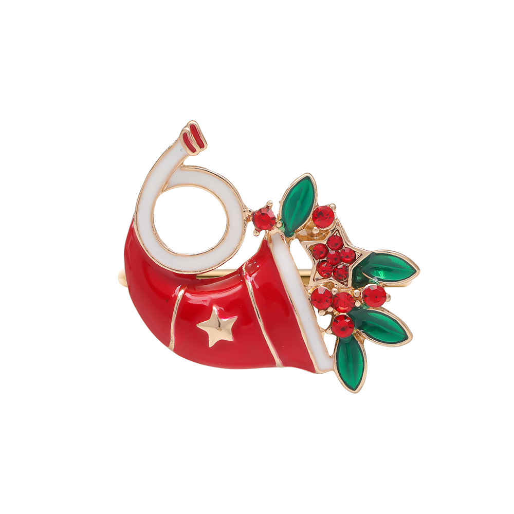 Navidad metal servilleta anillo ELK Garland árbol de Navidad copo de nieve servilleta anillo de comercio exterior servilleta hebilla Decoración de mesa
