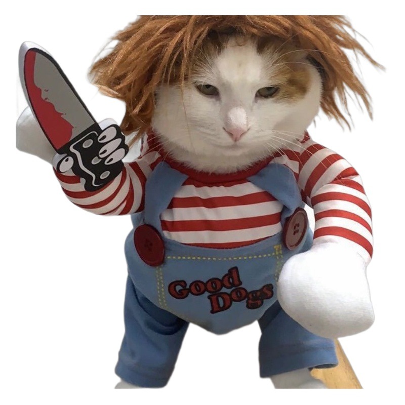 Halloween Amazon Transfronterizo Perros pequeños y medianos Traje de transformación de gatos Ropa para mascotas Suministros de ropa para perros y gatos