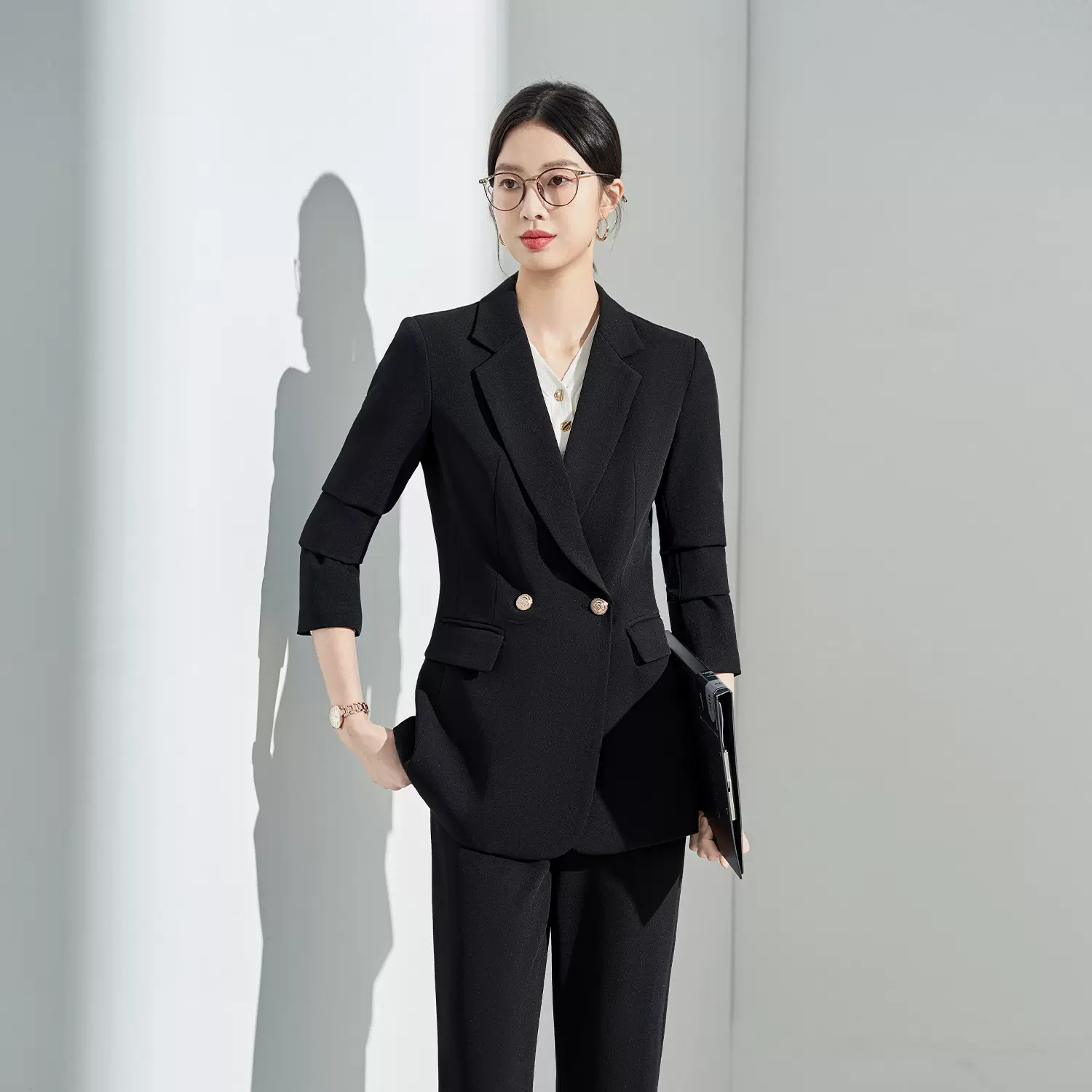 正装套装面试大学生工装教资艺考老师公考工作服西装外套女职业装