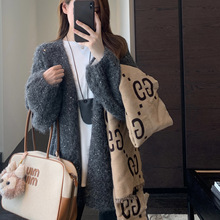 美爆bling亮片oversize慵懒显瘦针织开衫毛衣女外套秋冬新SE1802