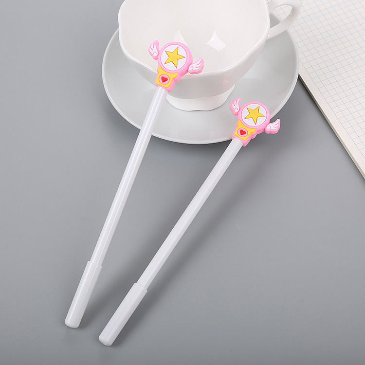 Directo de fábrica de papelería creativa de hadas palo mágico pluma de gel lindo estudiante de dibujos animados Ángel pluma de agua pluma de la firma