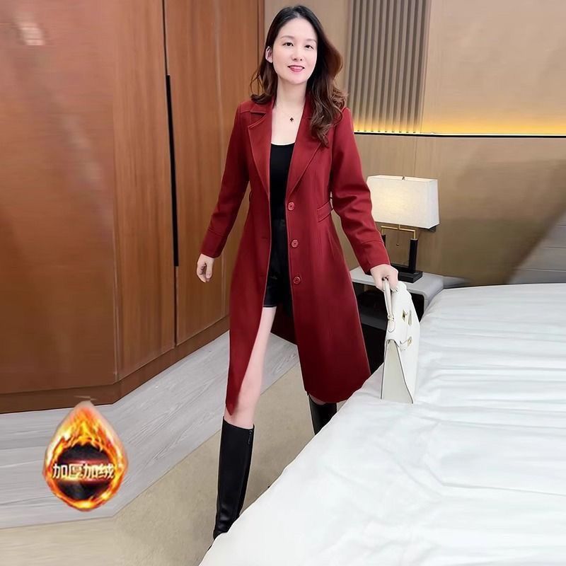 时尚气质中长款风衣外套女2025春秋新款显瘦洋气百搭修身大衣|undefined