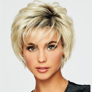 European and American foreign trade wig women's fashion short fluffy temperament wig headgear short hair mechanism headgear a generation of hair