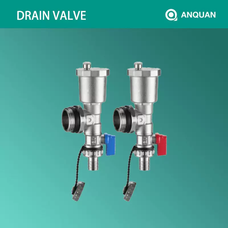 地暖分水器自动放气阀分水器末端三件套尾件地暖自动排气阀分水器