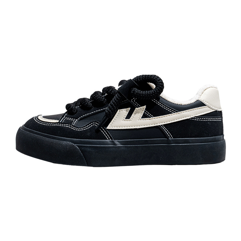 Retirada de color sólido, zapatos de skate de mujer altos y delgados, zapatos casuales de un pie, zapatos de limpieza de almacenamiento.