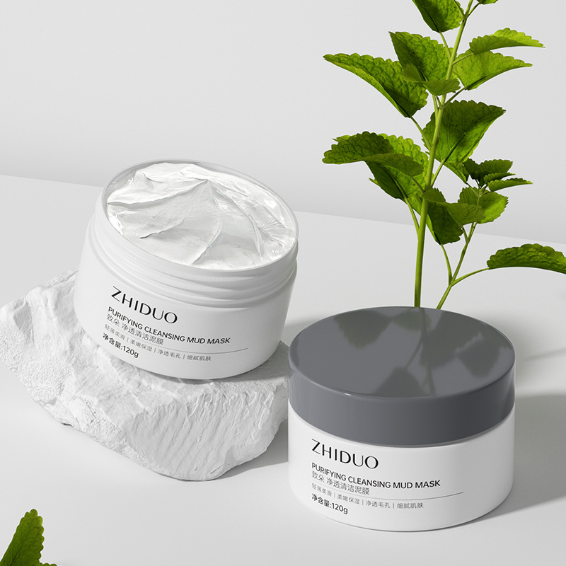 Zhiduo Purifying Oil Control Cleansing Mud Mask 120g Cleans Pores, Hydrates and Moisturizes, Apply-On Mud Mask for Hair Replacement