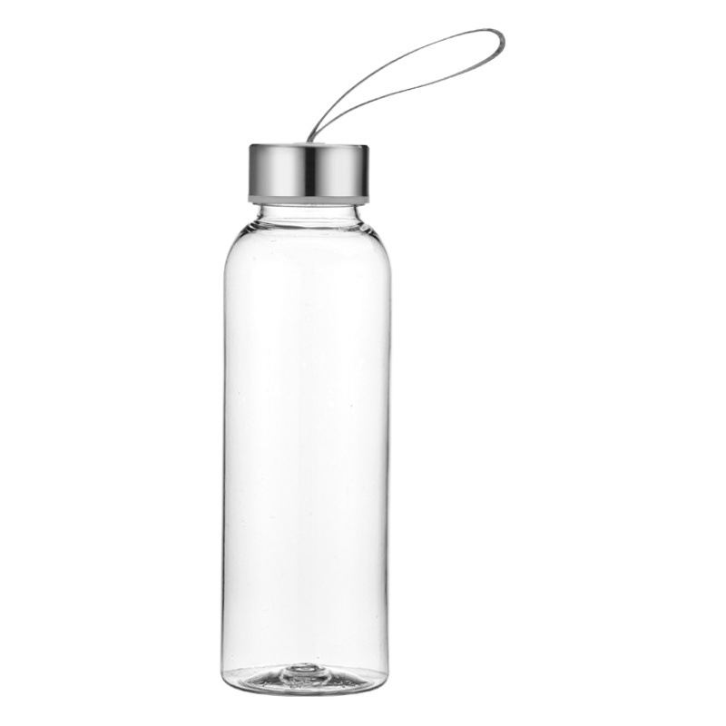 Taza de plástico transparente simple moderna sellada a prueba de fugas bebida recta taza recta resistente a altas temperaturas taza de regalo portátil con cuerda