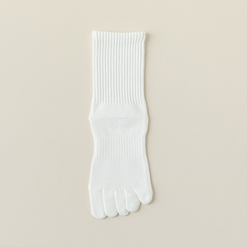 Calcetines de cinco dedos de mujer, calcetines de algodón de otoño y invierno, calcetines antibacterianos de absorción de sudor y calcetines de algodón.