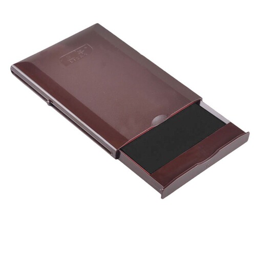 Lizao metal flip ink pad color quick-drying ink pad rectangular fabric quick-drying ink pad office ink pad wholesale