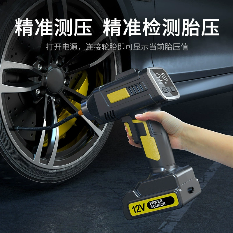 Трансграничный беспроводной ручной литиевый насос портативный автомобильный насос для шин Электрический 12 В автомобильный воздушный насос