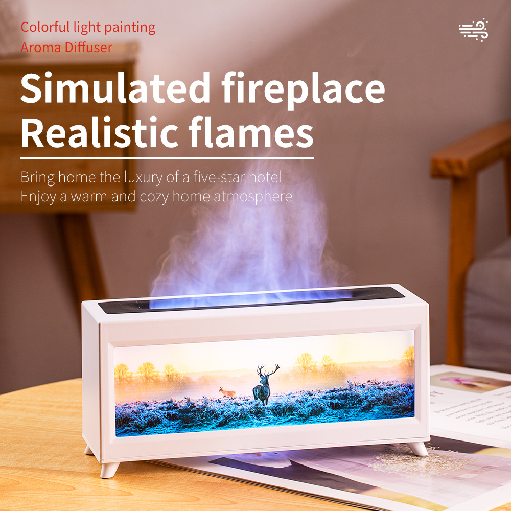 New lighting painting aromatherapy machine home desktop humidifier creative colorful atmosphere light fog volume essential oil diffuser