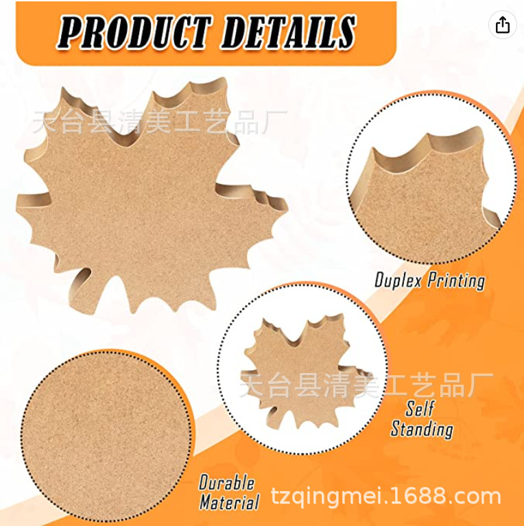 4 unids acción hoja de arce madera otoño Tema, hogar, escritorio Oficina, decoración del partido adornos