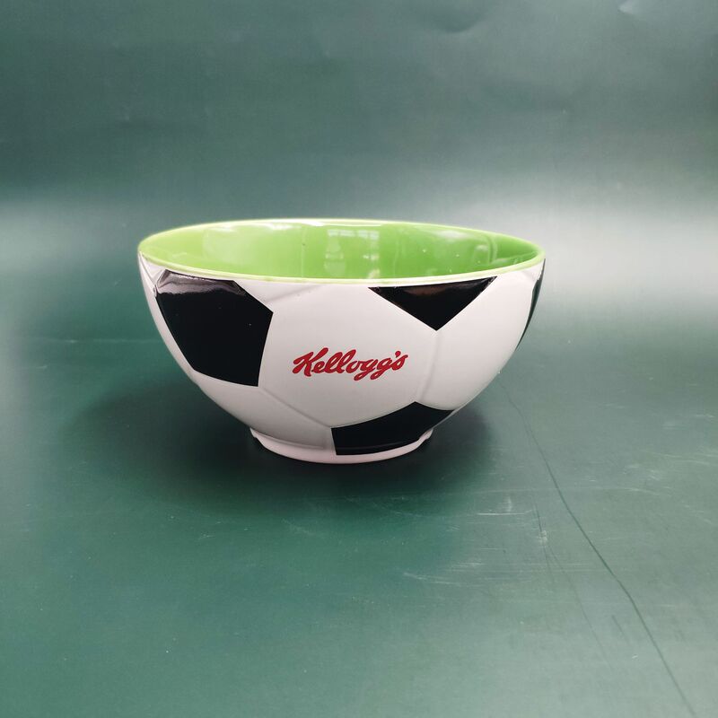 Exported to Europe Creative World Cup Ceramic Bowl Printed Logo Breakfast Bowl Christmas Football Bowl Advertising Gifts