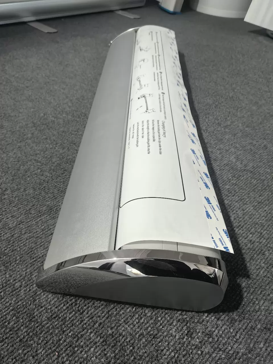 广告展示器材伸缩宽屏水滴型易拉宝大盒体易拉宝广告展示架外贸款