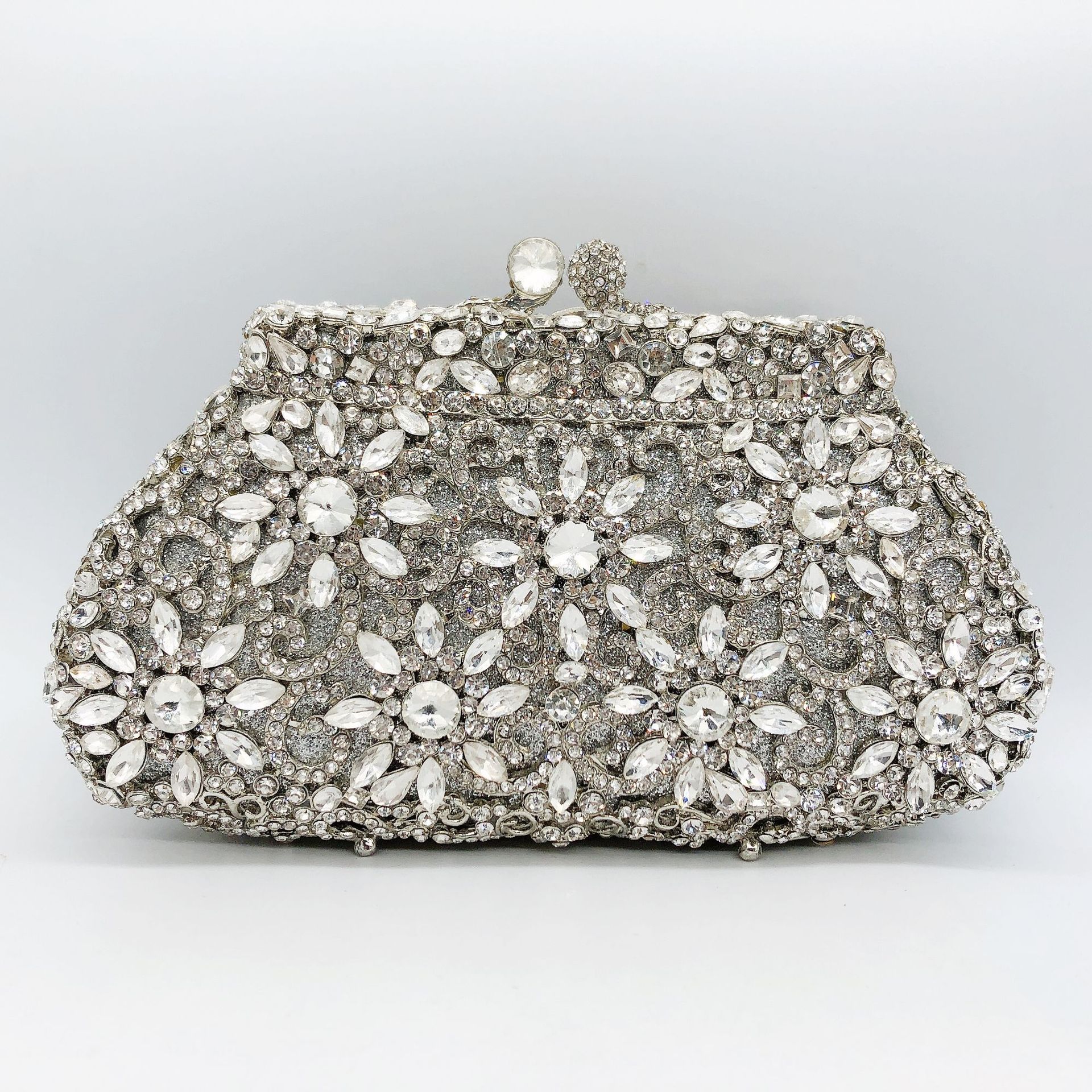 BL004 AliExpress bolsas de diamante de agua de cristal de metal de aire bolsas de cena de diamantes bolsas de mano damas púrpura