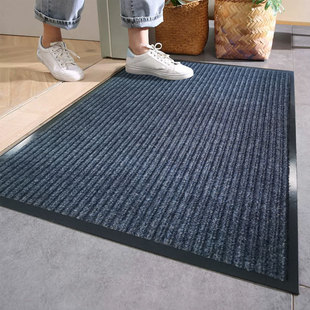 Pvc Double Stripesd Floor Mats, Door Non-Slip Mats, Absorbent Foot Mats, Commercial Hotel Entrance Door Carpet Bottom Mats, Door Mats