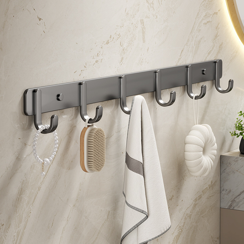 Hanger Wall Hanging Door Hanging Clothes Hook Punch-free Bathroom Paste Hook Strong Load-bearing Clothes Hook Hanging Towel