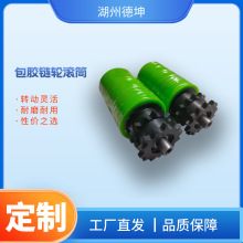 厂家供应胶辊包胶滚筒聚氨酯链轮动力滚筒双排输送机