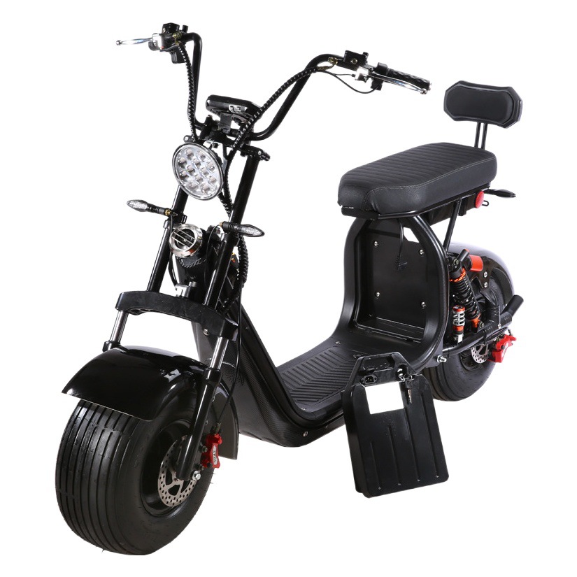Kuji bicicleta eléctrica monopatín de litio tranvía Harley coche eléctrico neumático ancho adulto batería coche motocicleta rueda grande
