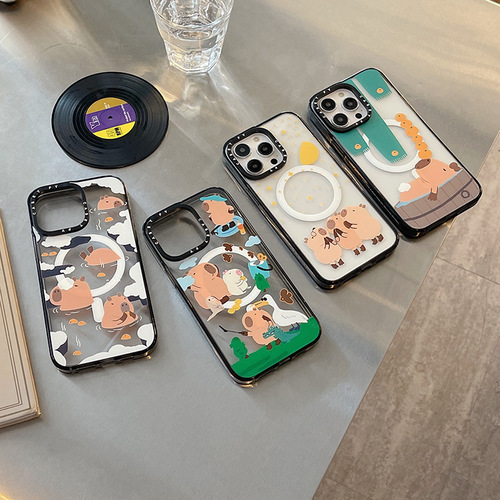 磁吸卡皮巴拉适用苹果iPhone15ProMax手机壳13潮牌12防摔14pro套