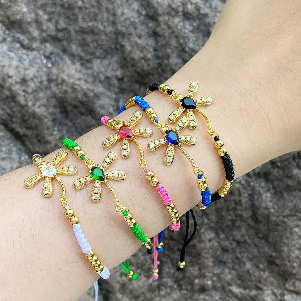 Fashion Dragonfly Copper Bracelets Inlay Zircon Copper Bracelets