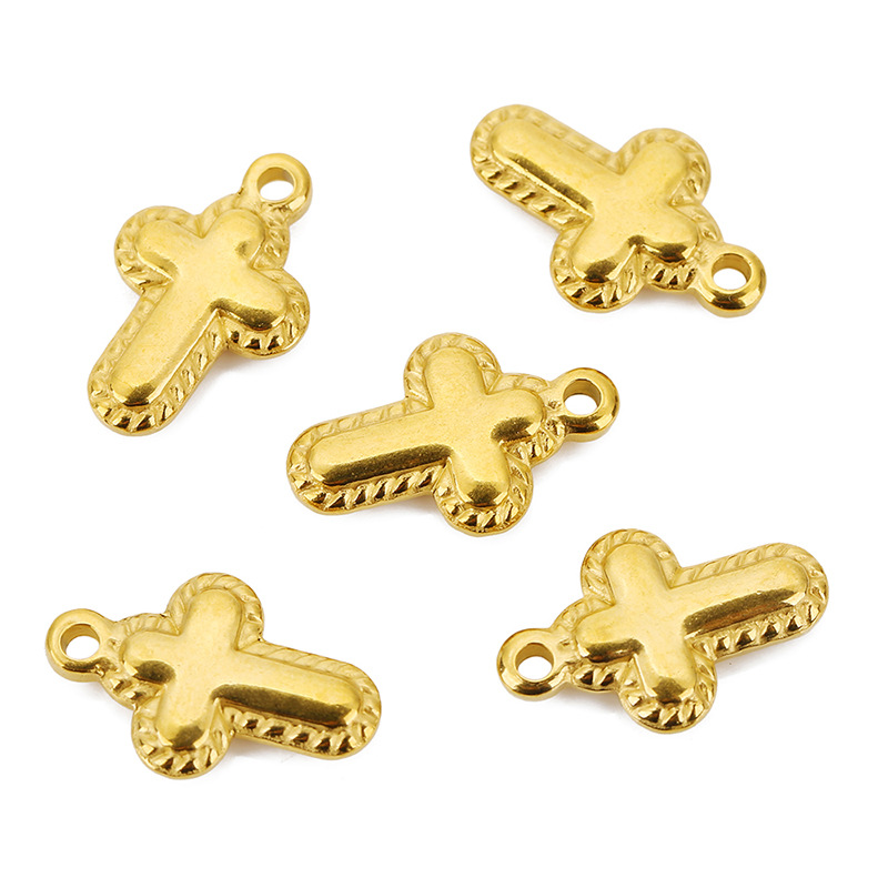 Hole 2~2.9mm Hole Size 5 PCS/Package 12*20mm 13 * 21mm 14.5*22mm Hole 2~2.9mm 304 Stainless Steel Cross Pendant