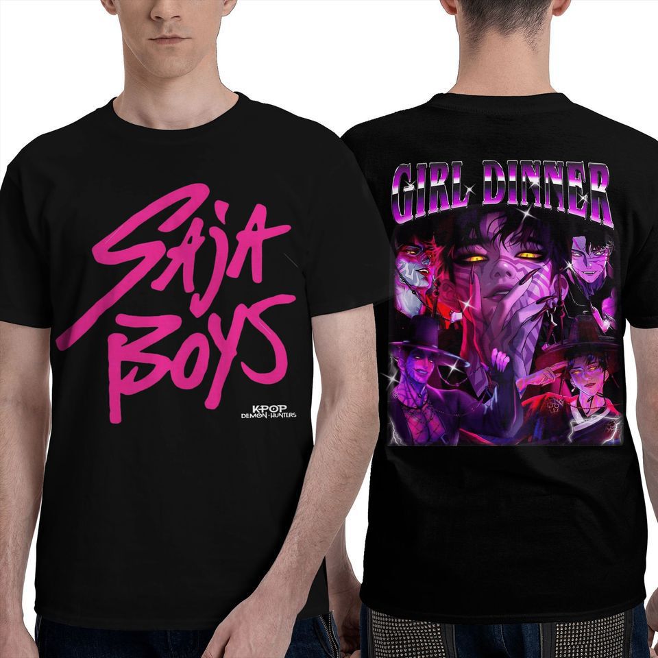 Girls Dinner Jinu Huntrix K-Pop Demon Hunter T-Shirt Summer Y2K…
