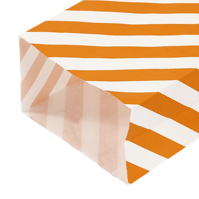 En stock Sarga de papel Kraft bolsa de papel de alimentos snack galleta embalaje bolsa de regalo caramelo nougat embalaje bolsa de papel