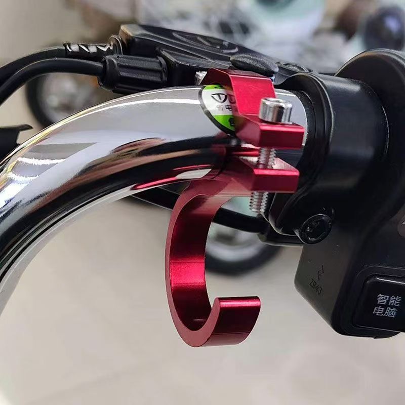 バッテリーカーハンドルフック、丸頭、パンチフリー、アルミニウム合金電気自動車ペダル、多機能ユニバーサルフロント改造|undefined