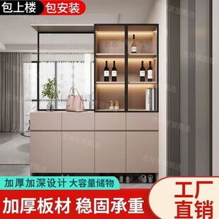 门口玄关柜入户鞋柜一体客厅玻璃隔断柜现代简约屏风隔断客厅遮挡-阿里巴巴