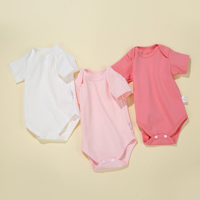 跨境亚马逊新生儿衣服夏季女宝宝包屁衣哈衣baby爬服婴儿连体衣|ms