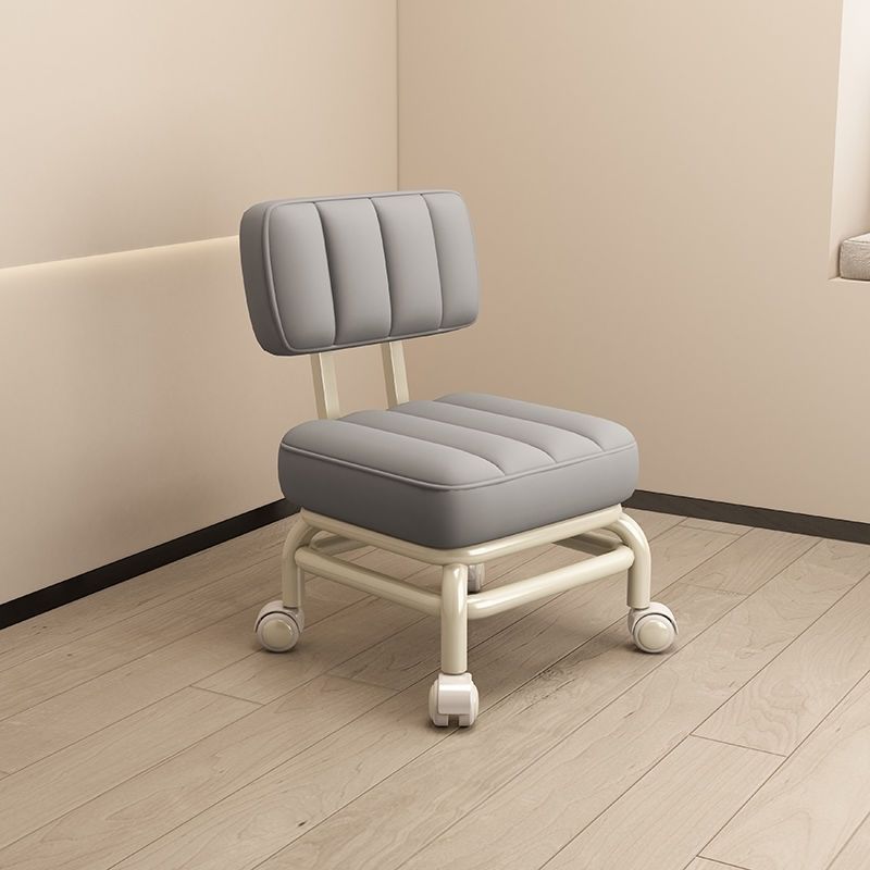 Taburete doméstico pequeño respaldo de ruedas universales banco suave con ruedas red sofá infantil mesa de té silla pequeña polea taburete bajo