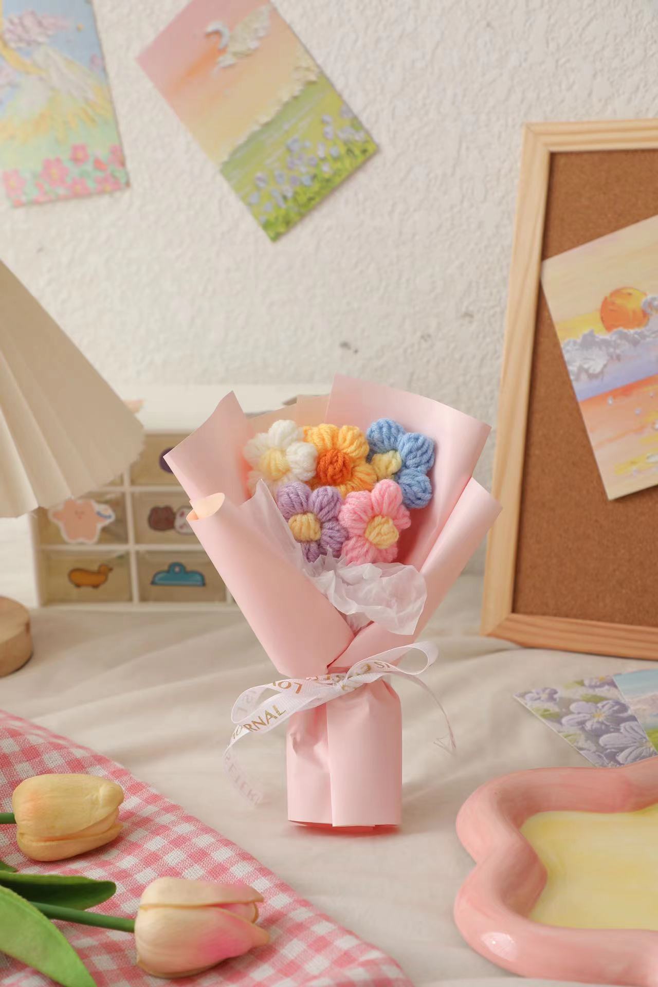 Cute Flower Knit Birthday Festival Ornaments display picture 6
