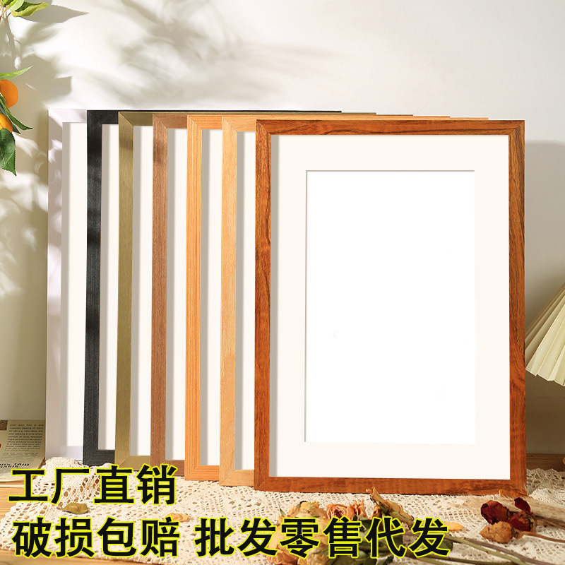 Cross-border wooden picture frames 5inch wholesale picture frames, art oil painting frames for wall hanging 7810inch puzzle frames, A4 tabletop decorations