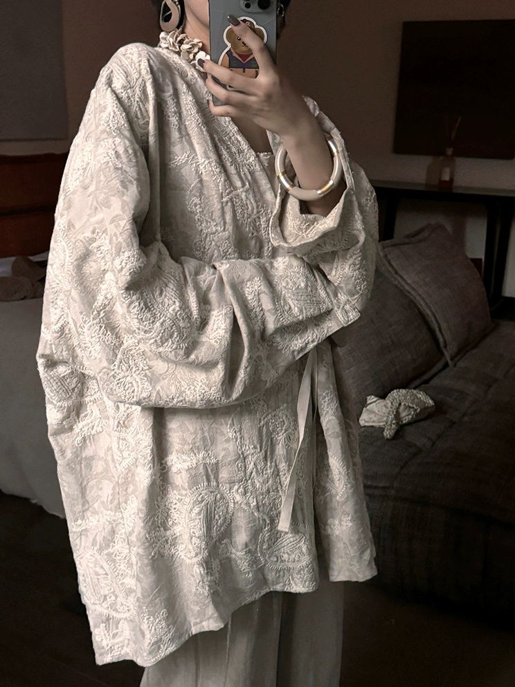 Spring jacket, cardigan, high-quality style, oversize