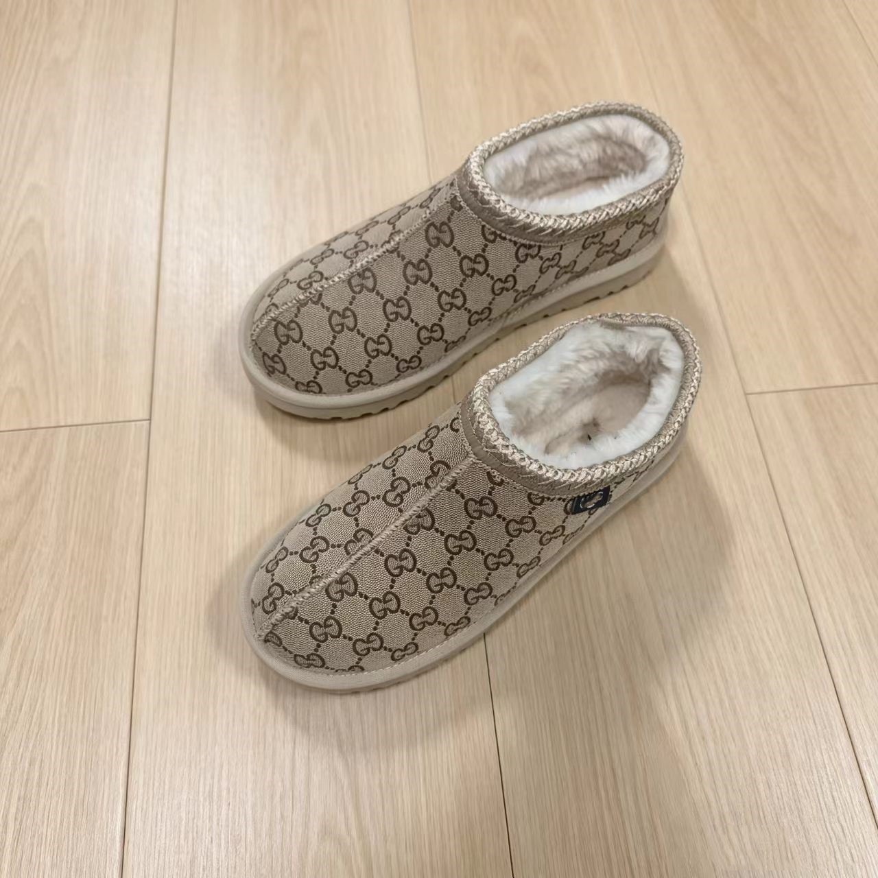 Botas de Nieve Bajas para Mujer de Piel de Vaca y Mezcla de Lana, Antideslizantes y Térmicas, para Uso Diario