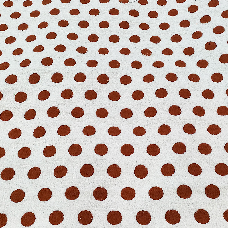 涤棉圆点大提花面料提花布工厂供应坯布成品波点圆圈几何