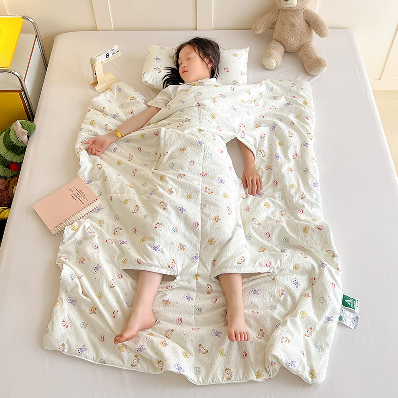 2025 新タイプ A 子供の夏ソフトカポック空調部屋ベビーアンチキックキルト洗える卸売|undefined