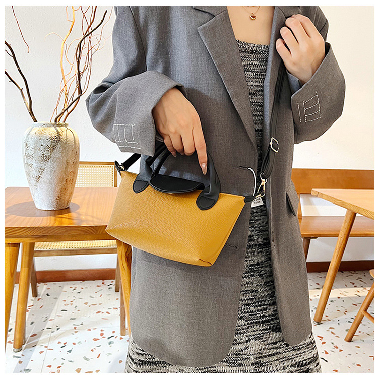 The new 2024 autumn/winter collection of handbags featuring a niche soft skin dumpling bag, color-blocking and patchwork single-shoulder bag, crossbody bag and commuter women's bag undefined