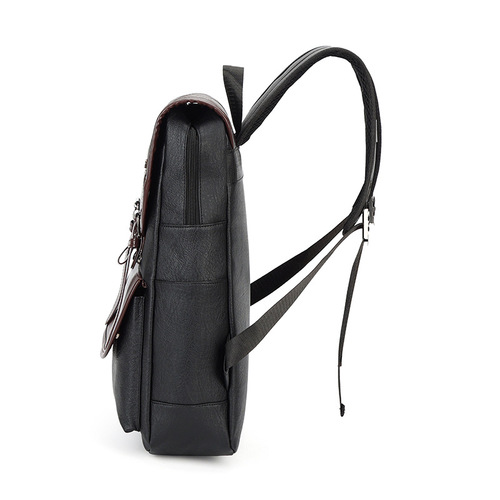 Wholesale  Autumn/Winter New PU Waterproof Dual Shoulder Bag, Casual Simple Belt Decorated Student Laptop Bag