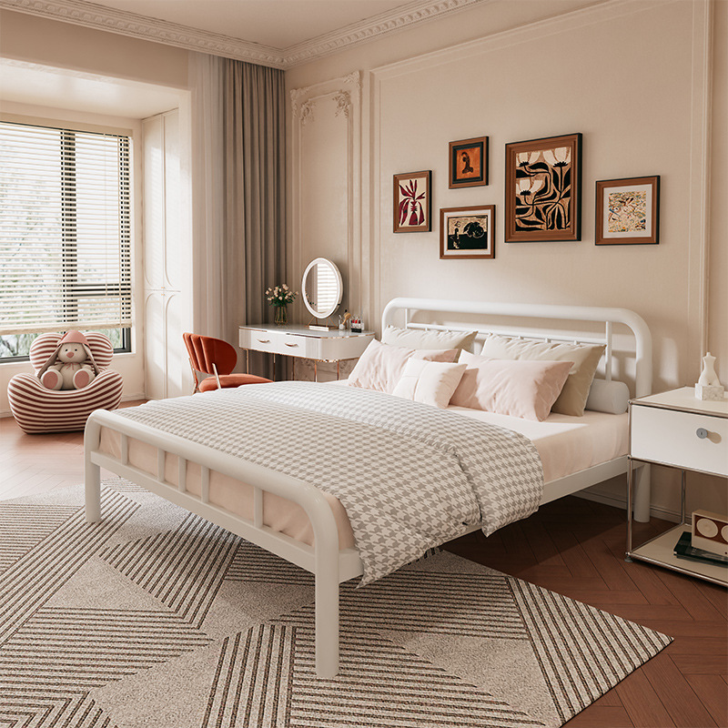 201 stainless steel bed frame white + 7 beams