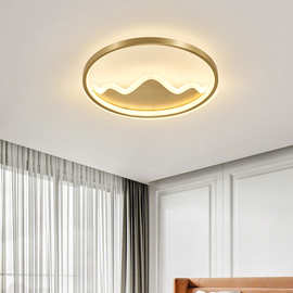现代简约客厅卧室餐厅灯中山家装灯饰 三色护眼LED灯具全铜吸顶灯