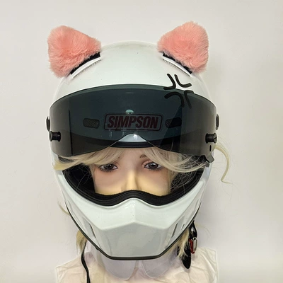 Motosiklet dəbilqələri, Decorations Doll Accessories Lingna - three-dimensional-cat-ears-lotus-root-powder